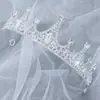Outono 2025 Yiwu Vestido de Casamento Estilo Coreano Coroa de Noiva Faixa de Cabelo Liga de Zinco Strass Acessórios de Cabelo Infantil