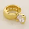 Brinco Ear Cuff Zircônia Gota d'Água Super Brilhante Cruzado Sem Furo Luxo Leve Estilo Frio High-End Nicho Exquisito Clipe de Orelha Brinco
