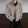 Chaqueta de vuelo con cuello alto para hombre, chaqueta de cuero tie-dye resistente para otoño, chaqueta bomber de béisbol, chaqueta de vuelo para hombre