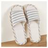 Zapatillas de Casa de Lino Four Seasons para Interior Suelo de Casa EVA Antideslizante Rayadas de Pareja para Hombre y Mujer Zapatillas de Lino Venta al por Mayor