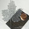 Comercio Exterior Polvo Dorado Navideño Hojas Decoración Festiva Hojas de Papaya Pequeñas Simuladas Decoración del Hogar Accesorios para Fotografía