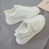 Zapatillas blancas para mujer con diseño de grulla de almohada blanca 2026 nuevo modelo zapatos de mujer suela gruesa primavera y otoño deportivas versátiles 2026 primavera casual artículo popular