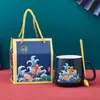 Set de Regalo Empresarial, Taza de Café, Taza, Recuerdo, Pequeño Regalo Práctico, Taza Térmica Constante, Taza de Carpa Koi