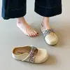 Sandálias Plataforma Tendência com Bico Fechado para Mulheres, Novo Estilo Verão 2026 Sandálias Casuais Slip-On