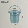 Cubo de plástico transparente de gran capacidad, engrosado para uso doméstico, tamaño grande, adecuado para almacenar artículos, dormitorio de estudiantes y como un pequeño cubo redondo para bañarse