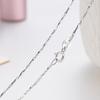 Cadena Chapada en Plata Sin Colgante Collar Cadena para Clavícula de Mujer Cadena Sola Desnuda Cadena para Suéter Venta Directa de Fábrica
