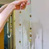 Collar de Cadena para Suéter con Diseño de Piedra Ojo de Tigre de Cristal Blanco Natural de Gama Alta Retro