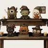 Productos de madera, un artículo popular para ventas transfronterizas: un juego de 6 decoraciones de madera de Halloween, incluyendo figuras de zombis y fantasmas