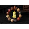 Pulsera de Múltiples Cuentas Hecha de Madera con Buey Tallado, Simbolizando Darle la Vuelta a las Cosas, Doce Signos del Zodiaco, Cuentas de Palo de Rosa para Hombres y Mujeres, Pulsera, Colgante para Coche