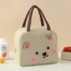 Bolsa de almuerzo térmica, diseño elegante, impermeable y resistente a las manchas, mantiene la comida caliente, perfecta para llevar el almuerzo al trabajo, papel de aluminio engrosado, con asas