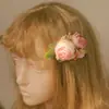 Miles de tocados de flores pequeñas Lolita hechos a mano accesorios para el cabello estilo chica rosa bnt broche de bola de flor horquilla