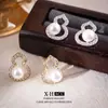 Novos Brincos de Pérola em Forma de Cabaça Vazada Estilo Chinês, Retrô, Elegantes, Luxo Leve, Brincos de Alta Qualidade, Brincos de Moda Simples e Versáteis