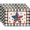 Camino de mesa American Independence Day Transfronterizo, Decoración de Atmósfera Festiva, Mantel de Mesa de Cocina, Cubierta para Mueble de TV, Mantel para Mesa de Entrada