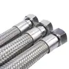 Porca de tubo roscada de mangueira de metal de aço inoxidável Tubo corrugado de metal trançado roscado de aço inoxidável 304