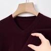 Suéter Tommy Genuino 100% Cachemir Puro Invierno Engrosado Suéter de Lana para Hombre Cuello Alto Medio Suéter de Punto para Base Ropa de Papá