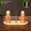 Quemador de Incienso Zen Monje Hui Neng Decoración para el Hogar, Portainciensos para Sala de Té y Mesa de Té, Quemador de Incienso de Sándalo y Madera de Agar, Quemador de Incienso Repelente de Mosquitos