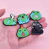 Charms de Sapato Crocs Removíveis de Sapo Triste para Sapato Fivelas de Sapato Decoração de Borracha Macia em PVC Acessórios Criativos para Chaveiro DIY