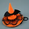 Sombrero de Bruja para Mascota de Halloween Transfronterizo Tela No Tejida Creativo Novedoso Sombrero para Perro Sombrero Decorativo de Mascota para Halloween