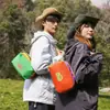Bolso de Hombro para Viaje al Aire Libre Color Dopamina Bloque de Color Bolso de Maquillaje Tres Capas Bolsa Portátil para Almacenamiento de Artículos de Tocador Bolso de Mano