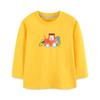 Nuevo Producto de Otoño Camiseta para Niños Estilo Europeo y Americano Cuello Redondo Algodón Tejido Estampado de Dibujos Animados Bordado con Dibujos y Muestras Procesamiento Personalización OEM