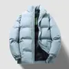 Novo casaco esportivo de inverno espesso moda masculina tendência gola alta manga longa jaqueta acolchoada de algodão quente e confortável jaqueta acolchoada de algodão para lazer
