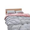 Juego de punto a rayas de cuatro piezas de algodón jersey estilo japonés, ropa de cama de punto de algodón puro, mismo estilo que Muji, adecuado para dormir desnudo