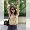 Blusa Manga Longa Vazada Cor Damasco Estilo Coreano para Mulheres Outono Inicial Peça Externa Fina Estilo Pequeno Elegante Tricô Curto