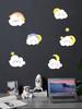 Adesivos luminosos Lua Estrelas Espaço Astronauta Desenho Animado Decoração de Quarto Infantil Adesivo Luminoso