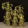 Figura de latón puro de Zhao Gongming Decoración del hogar Hogar Wu Cai Shen Estatua de Zhao Gongming Dios de la Riqueza de las Cinco Direcciones Regalo de Apertura