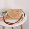 Bolso cruzado tejido de cuero de maíz estilo coreano, Bolso de mano liso nuevo, Bolso tejido de un solo hombro de nicho, Bolso de playa estilo vacacional