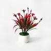 Planta de grama de frutas artificial de 7 galhos para desktop transfronteiriço, mini planta em vaso, decoração de mesa de escritório, flor artificial, pequeno ornamento de bonsai