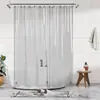 Cortina de Banheiro Transparente à Prova d'Água Peva Amazon Transfronteiriça Impermeabilização Cortina de Chuveiro Transparente Peva Personalizada para Banheiro