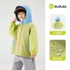 Repelente al agua Nivel 4 Chaqueta Exterior de Otoño para Niñas Familia Dudu Ropa Infantil Ropa Infantil para Niños Ropa para Bebés