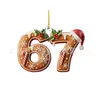 Bestseller Transfronteiriço Sixseven Papai Noel Decorações de Natal em Acrílico Decorações Divertidas de Meme Digital