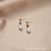 Aretes de Perlas Irregulares de Agua Dulce para Mujer Estilo Japonés y Coreano Gentil Elegante Simple Combinable Aretes Antiguos Hanfu Vintage