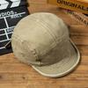 Boné de Baseball Vintage Lavado Estilo Casual Retro Japonês Primavera-Verão, Boné de Cinco Painéis Color-Blocking Estilo Workwear, Chapéu da Moda, Boné Duckbill