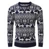 Fábrica Poderosa Tongxiang Suéter Jacquard Bordado Rena Gola Redonda Exportação Natal Unissex Design Personalizado Manga Longa