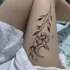 Pegatina de Tatuaje Temporal Popular Transfronteriza Estilo Ins Retro Personalidad Minimalista Europeo y Americano Luna Vid Flor Sencilla