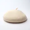 Gorro Beilei de lana nuevo estilo coreano versátil color liso boina de lana sombrero de pintor cálido para mujer otoño e invierno