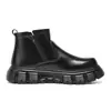 Forro simple de algodón, botines estilo Martin de altura media para hombre, estilo británico de invierno, botas de suela gruesa con aumento de altura interior, botines Chelsea retro con cremallera