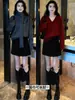 Cachecol plus size com design removível, cinza, suéter de estilo casual, top de tricô para mulheres, top de inverno modelador para mulheres plus size