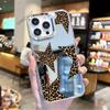 Funda de Teléfono con Estampado de Leopardo y Estrellas Más Vendida Transfronteriza iPhone 17 Funda Espejo Apple 18Pm Espejo de Maquillaje para Niñas Personalizable