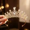 Corona de novia transfronteriza Accesorio para el cabello barroco Regalo de cumpleaños de princesa Diadema para fiesta de actuación Accesorio para vestido Corona para mujer