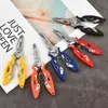 Pinzas multifuncionales para micro señuelos, dispositivo portátil de control de peces, cortador de línea de pesca PE de acero inoxidable, cortador de argollas de acero, tijeras de pesca, sacacamuflajes