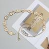 Cadena de cintura de metal con flores frescas de verano que combina con todo, vestido de moda, camisa, traje, cinturón, decoración, marea de cintura