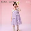 Vestido Infantil BalaoneBalabala Meninas 2026 Novo Verão Exquisito Saia de Malha Brilhante