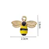 Bricolaje Transfronterizo Aleación Esmalte Dibujos Animados Abeja Animal Pendiente Bricolaje Llavero Colgante Accesorio Decoración de Bolsa