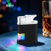 Encendedor de cámara de gas transparente de colores, famoso en internet, encendedor de metal a prueba de viento, encendedor de gas recargable, venta directa del fabricante
