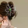 Pinza para el pelo de estrella con garra y estampado de leopardo estilo retro, dulce y fresca, para recogidos, pinza de acetato de gato y tiburón, accesorio de pelo elegante en forma de corazón