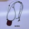Collar Minimalista Estilo Perezoso Bolsa para Audífonos Blogger Femenina con Explosiones Forma Cóncava Colgante de Cuello Mini Bolsa Pequeña Cadena para Suéter